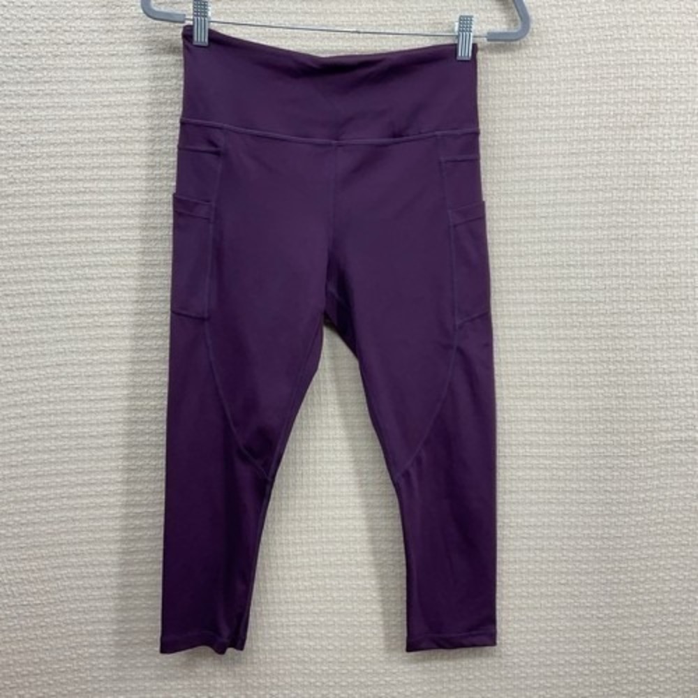 Zyia Active Dark Stretch Pocket Crop Leggings Women 8-10 China Polyester/Spandex